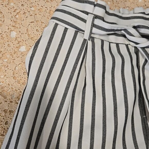 Striped Black and White Women's Shorts Med - Picture 2 of 6